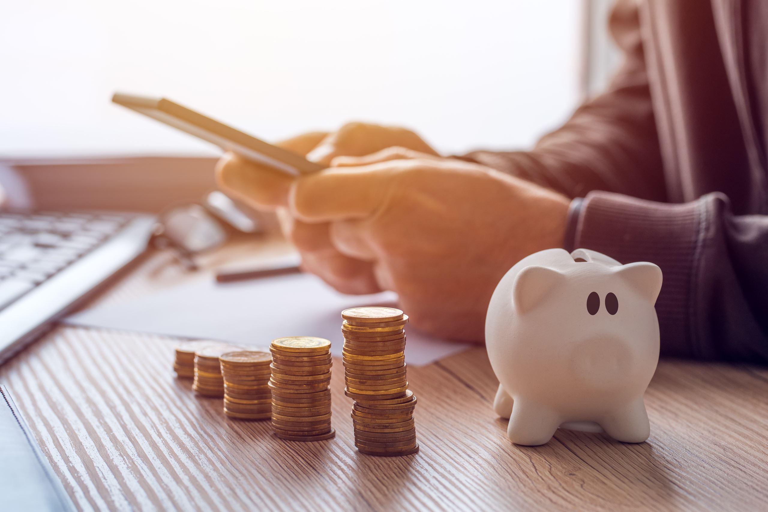 Man with piggy bank